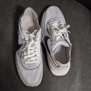 Nike White and Blue Athletic Shoes